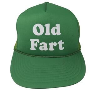 Old Fart Snapback Trucker Hat Green L Adjustable Lightweight Rope Funkap
